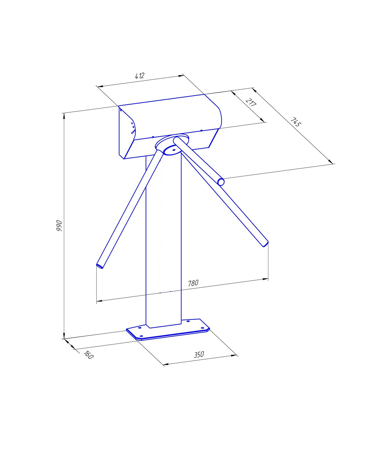 Ростов-Дон Т9М1-02 уличный вариант Турникет-трипод