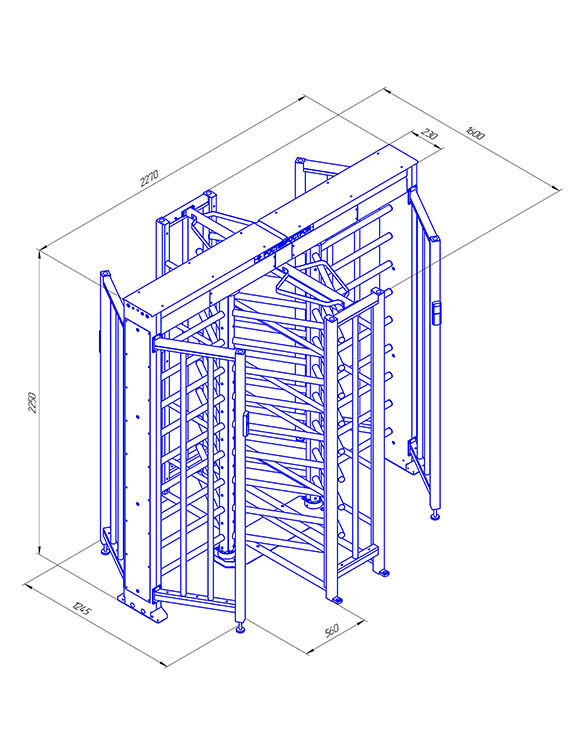 Ростов-Дон ПР2/3М2-У Полноростовой роторный турникет