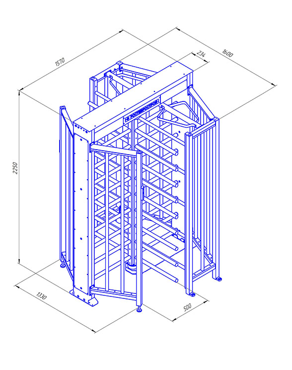 Ростов-Дон ПР1/4М2 Полноростовой роторный турникет