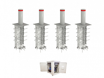 CAME RBD 275H900 Боллард гидравлический выдвижной RBD-275H90-4 (комплект на 4 болларда)