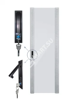 Netko Дверь для шкафа серии Expert 42U Ширина 600, стеклянная, серая