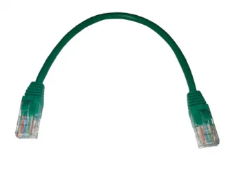 Netko Патч-корд UTP4 cat 5e, 0,25м, ВС, LSZH, зеленый, литой коннектор Optima