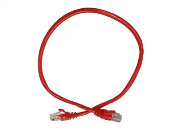 Netko Патч-корд UTP4 cat 5e, 0,5м, ВС, LSZH, красный, литой коннектор Optima