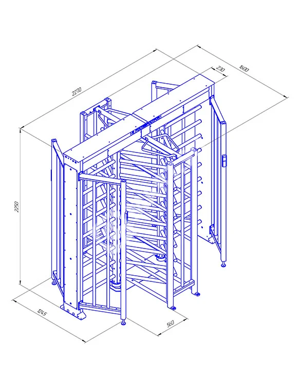 Ростов-Дон ПР2/3М2 Полноростовой роторный турникет