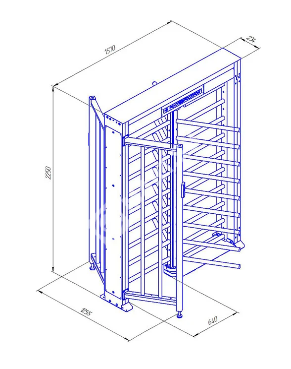 Ростов-Дон ПР1Л/3М2 НЕРЖ Полноростовой роторный турникет