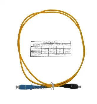 Netko Патч-корд оптический переходной SC-FC/UPC SM Simplex 3.0мм 9/125, 1м