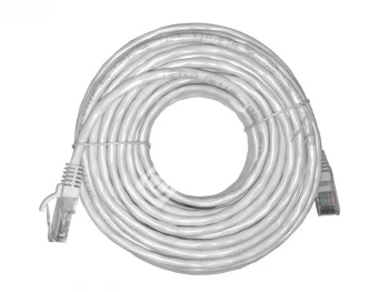 Netko Патч-корд UTP4 cat 5e, 15,0м, ВС, LSZH, серый, литой коннектор Optima