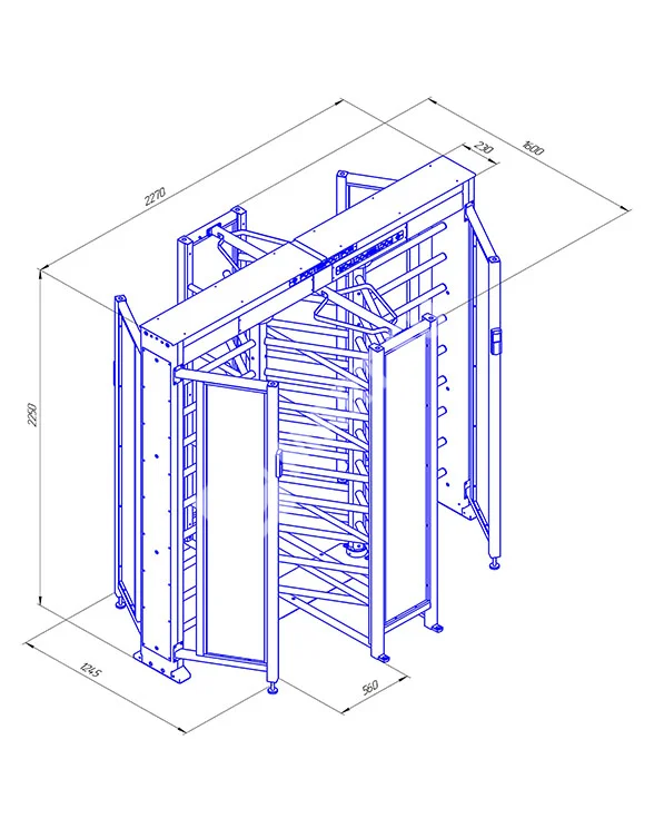Ростов-Дон ПР2С/3М2 Полноростовой роторный турникет