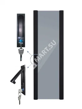 Netko Дверь для шкафа серии Expert 37U Ширина 600, стеклянная, черная