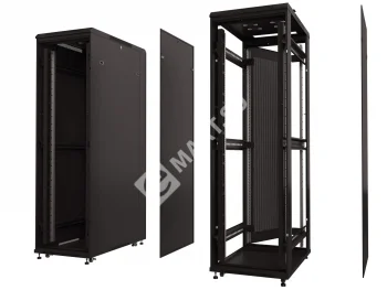 Netko Шкаф напольный 42U серия Expert (800х1000х2050), напольный, БЕЗ ПЕРЕДНЕЙ ДВЕРИ, черный