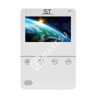 Space Technology ST-M100/4 (S) БЕЛЫЙ, (версия 2) Видеодомофон