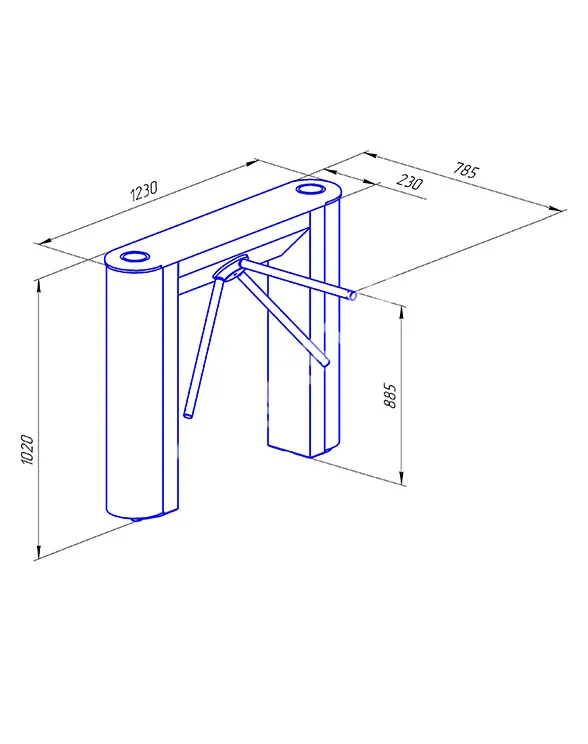Ростов-Дон ТТ10М1/КП1лв-Н (искусственный камень) Турникет тумбовый