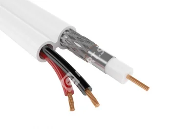 Кабель комбинированный КВК-В-1,5  2x0.75 мм2 75 Ом, черный, 200 м 04-045